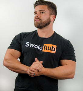SwoleHub Premium Fitted T (Pumping in the Gym, Not Online)