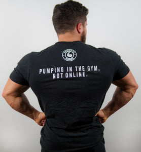 SwoleHub Premium Fitted T (Pumping in the Gym, Not Online)